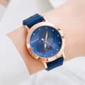 Fashion Women Watches Simple Heart shaped crystal Ladies Quartz Wristwatches Fresh Female Black silicone Clock Kobieta Zegarek. 
