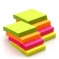 Multicolor Sticky Notes, Bright Colours Self-Stick Memo Pad Paper 2X3 inch Square - Pack of 1 / 100 Sheets. 