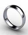 Silver Round Stainless Steel Ring for Men. 