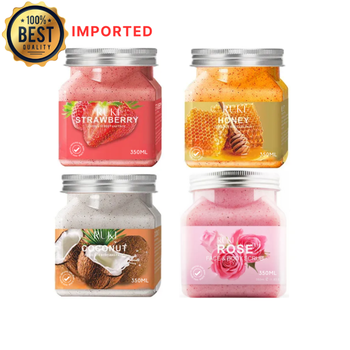 Body Scrub Fruity Exfoliate Body Hand Foot Scrub Deep Cleansing Scrub for Body 350ml