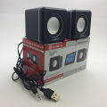 2 Portable USB-Powered 5V Mini Speaker with 3.5mm Stereo Connector Mini Speaker for Laptop / PC / Mobile. 
