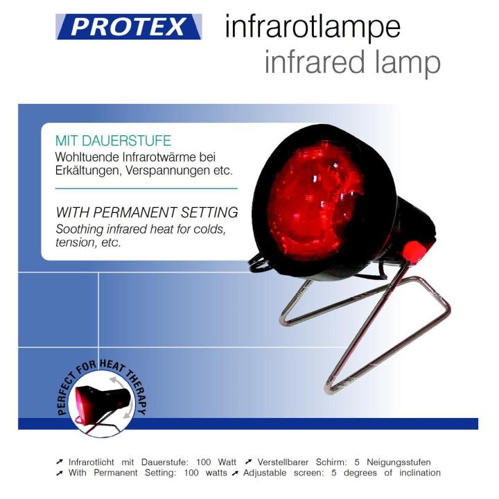 Infrared Lamp with 100W Infrared Bulb- Original Phillipps Bulb - Perfect for Heat Therapy For Pain and also for Reptiles