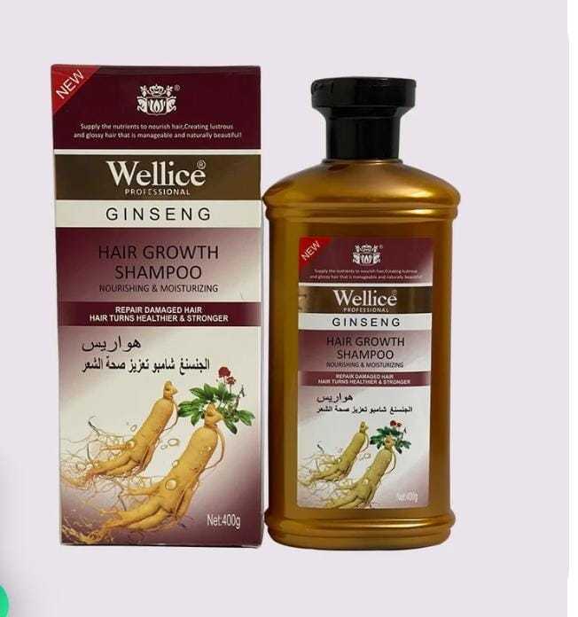Wellice Professional Ginseng Hair Growth Shampoo & Repair Damaged Hair 400g