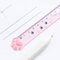 【FUN LIVE】 Cute Cat Paw Plastic Straight Rulers Kawaii School Office Supplies Planner Accessories Student Prize. 