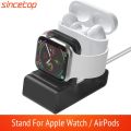 Aluminum Bracket Charger Dock Station For Airpods Pro Charging Holder/Apple Watch Stand Series SE/8/7/6/5/4/3/2/1 41 45 mm. 