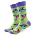 1 Pair Drop Shipping Male Cotton Socks Colorful Bird Art Socks Multi Pattern Long Happy Funny Skateboard Socks Men's Dress Sock. 