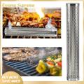 Enigma- Smoke Pipe for Grill Premium Stainless Steel Bbq Smoke Pipe Set for Grills Enhance Flavors with Hot/cold Smoking Includes Brush Hooks Ideal for Stainless Steel Barbecue Tube. 