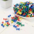 Deli Pack of 100 Plastic Thumb Pins - Push Pins for Notice Board - 0031 - 23mm - Multi-color. 