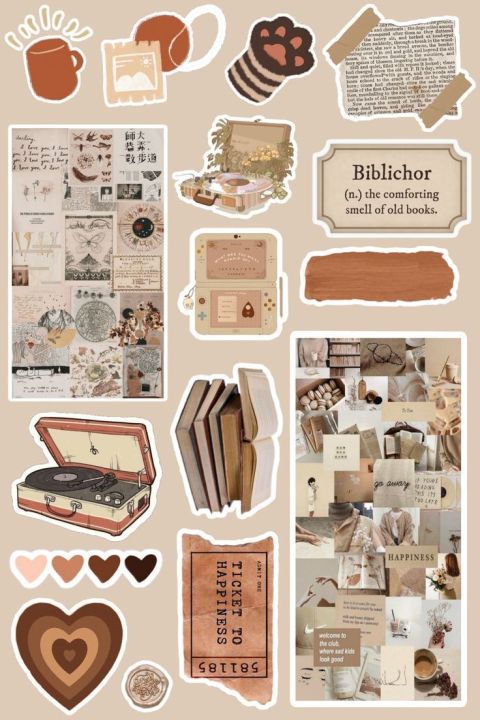 Vintage%20Brown%20theme%20Journaling%20Stickers,%20cute%20stickers,%20A5%20uncut%20stickers,%20sticker%20set,%20Customized%20and%20customized%20stickers%20-%20Image%207