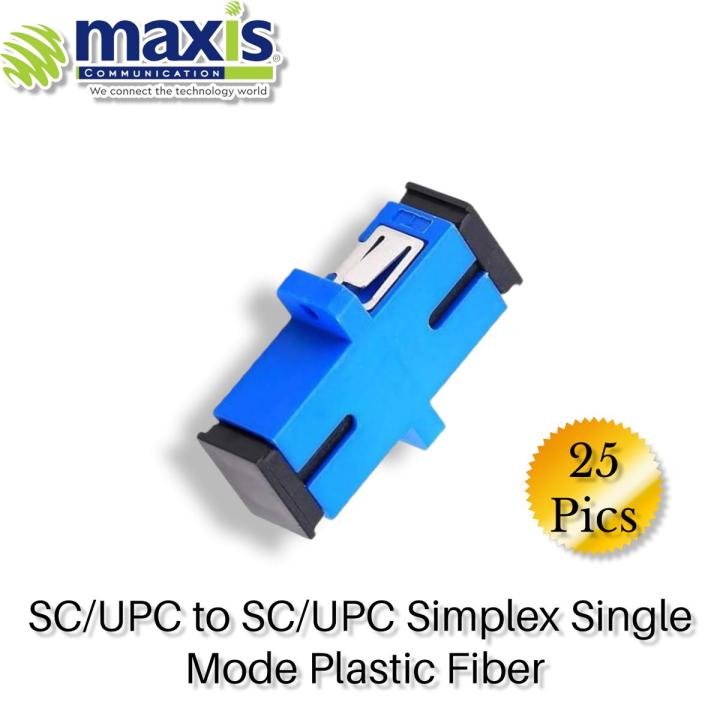 SC/UPC to SC/UPC Simplex Single Mode Plastic Fiber Optic Adapter ...