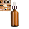 Brown Aromatherapy bottle Aromatherapy Empty Pipette Drop bottle Glass Massage dropper bottle for Spa Relaxation Wellness. 