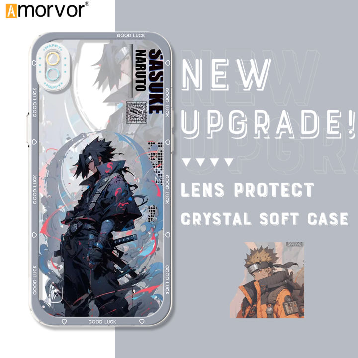 AMORVOR for Samsung A10 Back Cover Naruto Uchiha Itachi Phone Cover Camera Protection Transparent TPU Soft Case