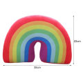 Neck Pillow Soft Texture Stuffed Rainbow U Shape Kid Pillow. 