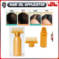 Kamaal Gadgets — Hair Oil Applicator Comb Bottle Pack of 3 | 130 ml | Scalp Massaging Oil Comb Bottle for Hair Growth, Dandruff & Root Care | Oil Bottle with Comb for Hair & Scalp Health | Refillable Oil Applicator for Easy Use at Home & Salon. 