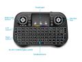 i10 Wireless Bluetooth Keyboard 7 Color Backlit Fly Air Mouse 2.4G Keyboard Remote Touchpad for ANDROID/WINDOWS/MAC OS. 