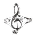 Fashion Silver Color Music Note Treble Clef Ring Jewelry Gift. 
