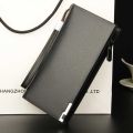 Stylish long PU leather mobile wallet for men with zip. 