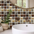 1/10Pcs Crystal Mosaic Tile Stickers DIY 3D Waterproof Self-Adhesive Wall Stickers For Kitchen Bathroom Wall Decor Sticker 10x10cm. 