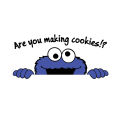 Solitary waves Cookie Monster Are you making cookies? Vinyl Sticker For For KitchenAid Mixer Decor Funny Peekaboo Monster Decals. 