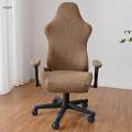 Gaming Chair Covers Stretch Washable Soft Elastic Computer Chair Slipcovers with Arm Rest Brown. 