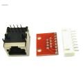 2X Small RJ45 Connector Breakout Board for Ethernet Jacks Not Weld with Pin. 