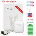 High Quality i14 TWS Earphone EarbudsTouch Key Sensor Universal Mini Wireless Bluetooth With Charging Dock Base for Android IOS. 