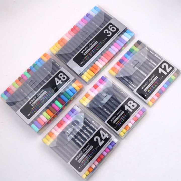 Doble tip brush and fine tip Signme Markers pack of 12/18/24/36/48 colours available