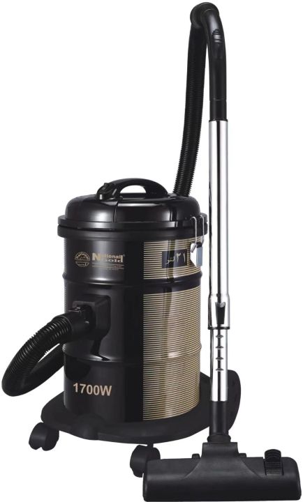 National Gold Drum Vacuum Cleaner VC-786-8512 (2 IN 1) DRY & BLOW FUNCTION DUST BAG CAPACITY: 21 L DUST FULL INDICATOR POWERFUL COPPER MOTOR  with 3 Years Brand Warranty