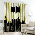 Batman Night Digital Printed Curtain Pair. 