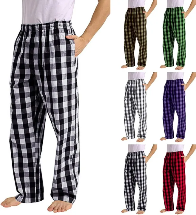 Pack%20Of%203%20-%20Multicolor%20Cotton%20Check%20Trousers%20For%20Men%20-%20Image%204