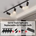 LED Track Light GU10 Ceiling Spot Light Fixture for Living Room Shop Kitchen Spotlight Track Lighting Rail Ceiling Lamp Sets. 