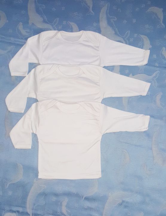 Pack of Newborn Baby Full Sleeves Vest (Wide Neck Interlock Cotton Vest  for Kids)