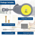 2X Rotape Tape Measure Compass with 20 Pencil Leads,Measure Beam Compass for Drawing Circles and Lines with Tape Measure. 