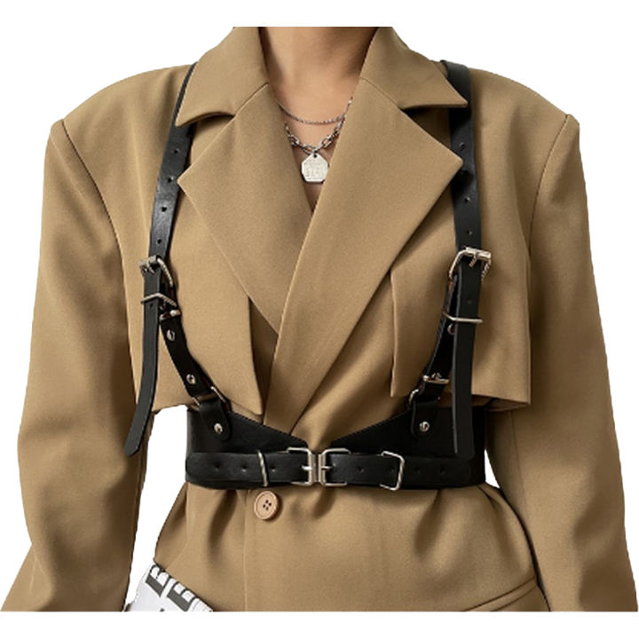 Wind Punk Functional wind punk strap belt female European and American street JK ...