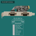 PCIe RS232 Serial Host Controller Card PCIE X1 Interface Practical 2 Port PCIe Serial Expansion Card for for POS System. 