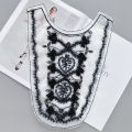 New black and white sequin raw edge appliqué embroidery bead patch fashion clothing accessories semi-finished products factory direct sale. 