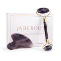 Natural Jade Roller Scraper Massager Amethyst Facial Crystal Massage Roller Gua Sha Face Jade Stone Skin Care Tools For Body. 