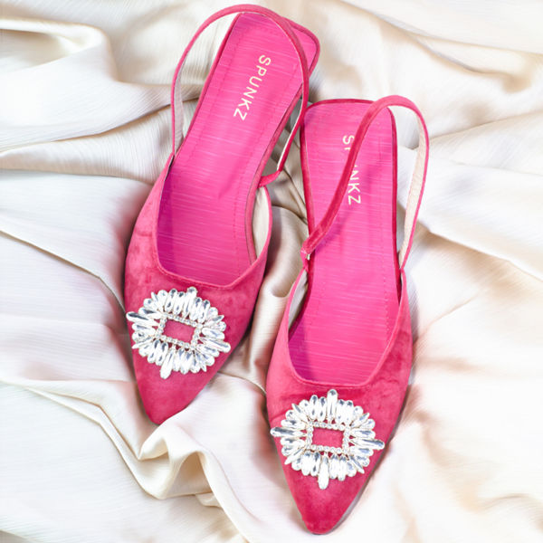 Vittoria Rhinestone Buckle Velvet Kitten Heeled Pumps By Spunkz Daraz.pk