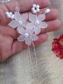U-Shape Pearls Flower Hair Pins Wedding Bridal Hair Pins 2 PCS. 