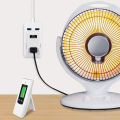 NASHONE Wireless Thermostat RF Plug Digital Temperature Controller with Heating and Cooling Mode. Remote Control-Built in Temperature Sensor. 3680W OPS100N+OTS100N - (White). 