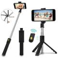 K07 Extendable Selfie Stick With Monopod Tripod Bluetooth Remote Shutter Phone 3 In 1 Selfie Stick Tripod. 