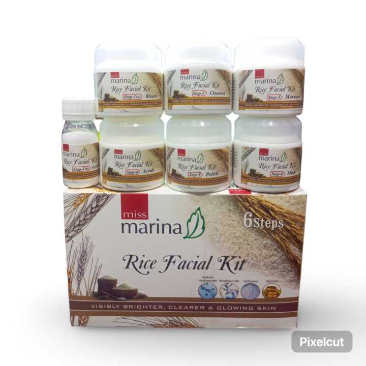 Miss Marina 6 Steps Complete Rice Whitening Facial Kit