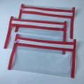 transparent pencil case/ transparent single zip stationary pouch/ pencil box. 