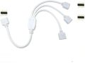 ESUMIC  RGBW LED Splitter Cable 5 Pin LED 1 to 3 LED Strip Connector Y Splitter Cable for SMD 5050 5 Pin RGBW LED Strip Light with Free 3pcs 5pin Connector, White. 