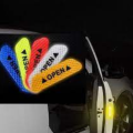 4Pcs Car Door Sticker Universal Safety Warning Mark OPEN High Reflective Tape Waterproof Motorcycle Bike Helmet Sticker Reflectors Neon Green. 