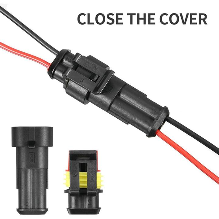 FLYEER Waterproof Connectors Kit Automotive Solder Wire Quick Connector Electrical in Car Wiring Auto Seal Socket 1-6 Pin Plug