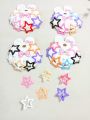 2 Cards Cute Star Shape Hair Clips for Girls | Colorful Plastic Hair Accessories | 12 Stylish Colorful Star Design Hairpins for Kids | Trendy Hair Clip Set for Daily & Party Use. 