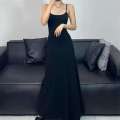 Gentle and Western Interior for Women's Summer 2024 New Style Pure Desire French Waist Collection Hot Girl Strap Long Dress. 