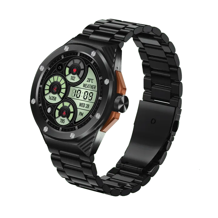 Dany%20Evolution%20Smartwatch%20-%20AMOLED%20Display,%20Bluetooth%20Calling,%20IP67%20Water-Resistant,%20Blood%20Pressure%20&%20Heart%20Rate%20Monitor,%205-7%20Days%20Battery,%20Stainless%20Steel%20Body%20With%20One%20Year%20Brand%20Warranty%20-%20Image%203