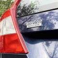 2 PCS Car Metal Modification Standard White Trash Edition Car Label Stickers WHITE TRASH. 